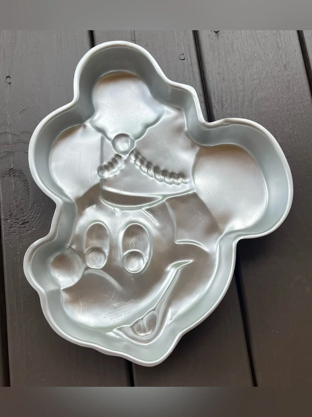 Vintage 1970s Disney Band Leader Mickey Mouse Head Wilton Cake Pan Aluminum Mold